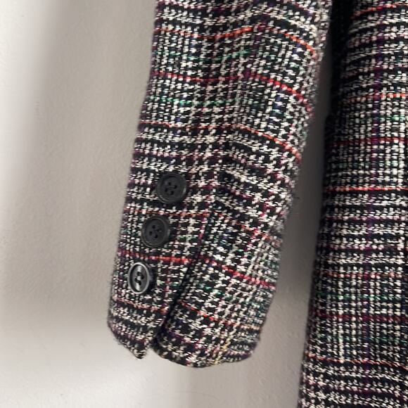 Vintage Christian Dior wool plaid pleated skirt double breasted blazer suit sz 6 - Picture 8 of 13